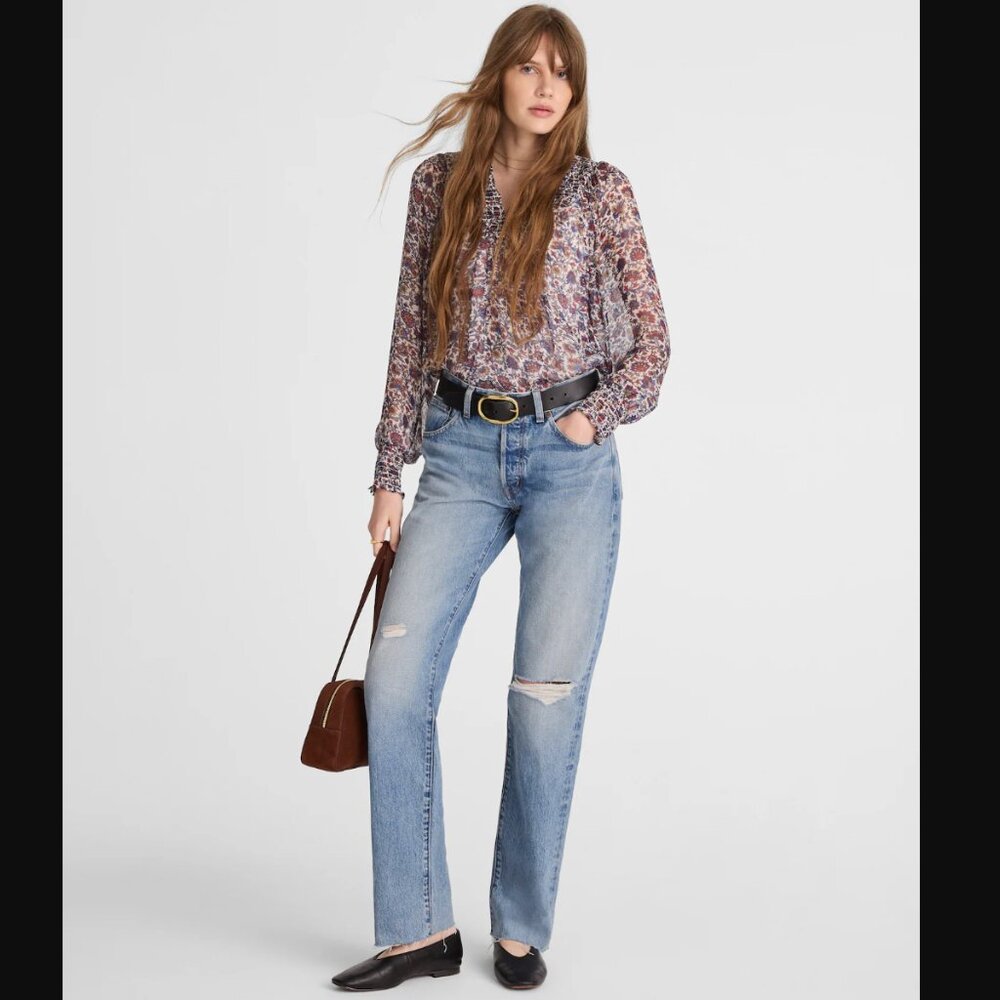 Madewell 24P The Petite Dean Easy Straight Jean